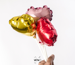 GLOBO METALIZADO 10CM CORAZON - comprar online