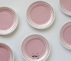 PLATO DE POLIPAPEL PERLADO 17CM X 6 Unid