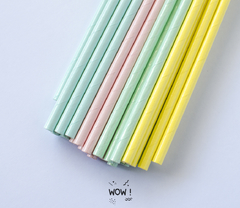 SORBETES DE POLIPAPEL COLORES PASTEL X 12 Unidades - comprar online