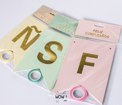 BANDERIN FELIZ CUMPLEAÑOS - Muy WOW!