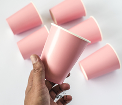 VASO POLIPAPEL ROSA PASTEL X 6