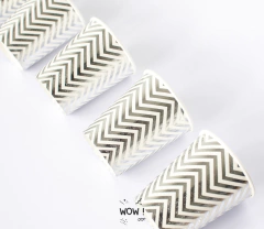 VASO POLIPAPEL PLATEADO RAYAS X 6 - comprar online