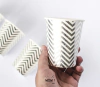 VASO POLIPAPEL PLATEADO RAYAS X 6