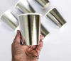 VASO POLIPAPEL PLATEADO X 10