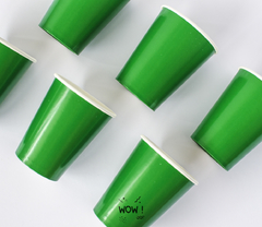 VASO DE POLIPAPEL VERDE X 6 UNIDADES - comprar online