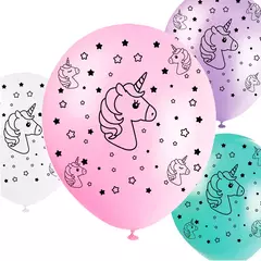 GLOBO IMPRESO UNICORNIO 12"