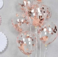 GLOBO CRISTAL X 10 UNIDADES CON CONFETTI