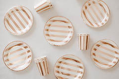 Plato Rayas Rose Gold x 10 en internet