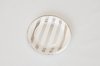 Platos Rayas Plateado x 10