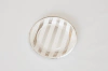 Platos Rayas Plateado x 10