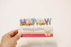 Velas Happy Birthday Pastel Oro - comprar online