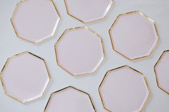 Plato Hexagonal Lila x 10 en internet