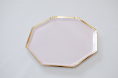 Plato Hexagonal Lila x 10 - comprar online