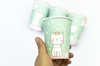 Vasos Gatito Verde
