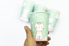 Vasos Gatito Verde