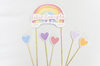 TOPPER PARA TORTA "ARCO IRIS"