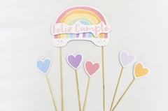 TOPPER PARA TORTA "ARCO IRIS"