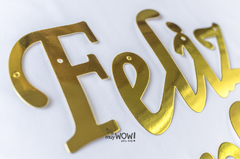 Banderín Feliz Cumpleaños Cursiva Dorado en internet