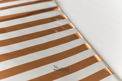 Mantel Rayado Metalizado Rose Gold - comprar online