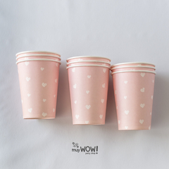 Vaso rosa corazones