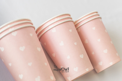 Vaso rosa corazones - comprar online