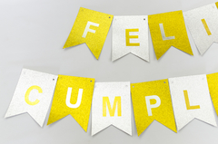 BANDERIN FELIZ CUMPLEAÑOS COMBINADO - Muy WOW!