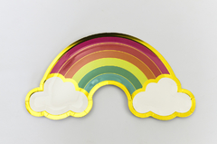 PLATOS POLIPAPEL ARCOIRIS X 5 UNIDADES - comprar online