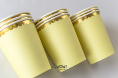 vaso amarillo ondas doradas - comprar online