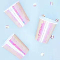 Vaso iridiscente rosa