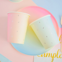 VASOS POLIPAPEL COLORFULL X 10 UNDADES