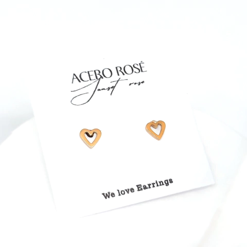 Mini corazón calado ACERO ROSE