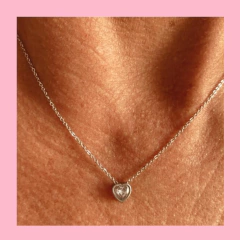 Cadena de Plata con Dije de Corazón - comprar online