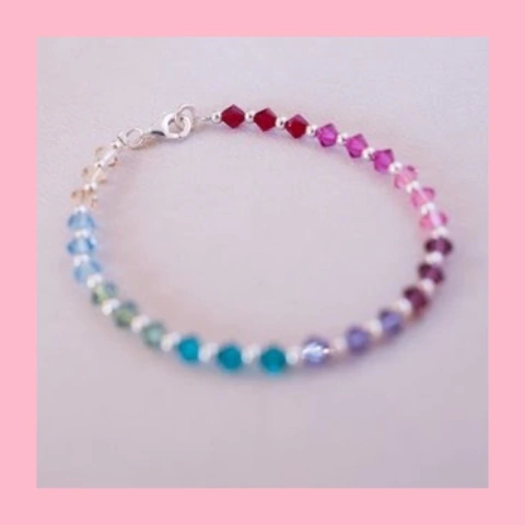 Pulsera de Cristal y Plata