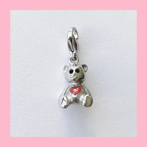 Mini Dije de Oso en Acero Quirurgico