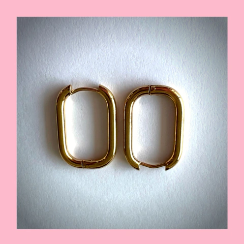 Argollas Cubana Rectangular