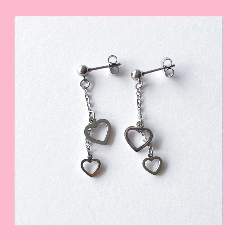 Aros Colgantes Corazon