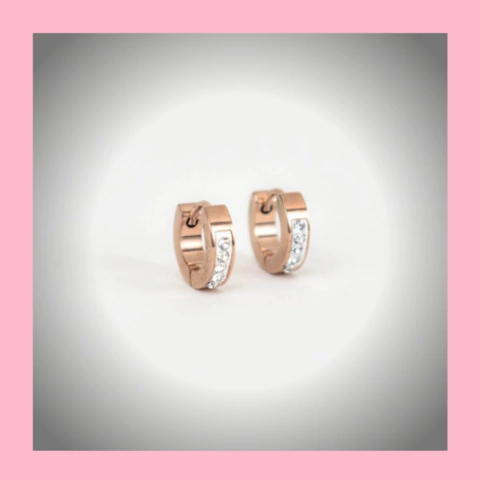 Argollas Cubanas con Brillo