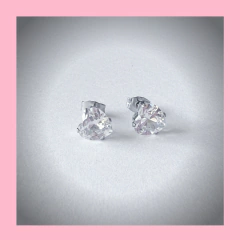 Aros de Corazón con Strass - comprar online