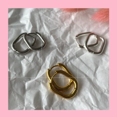 Argollas Cubanas con Donas de Vidrio Artesanal - Michele Joyas