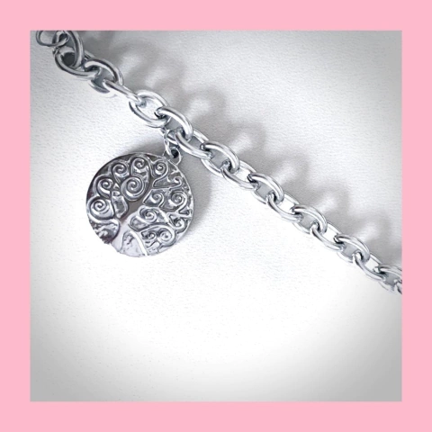 Pulsera con Dije del Árbol de la Vida, Tallado