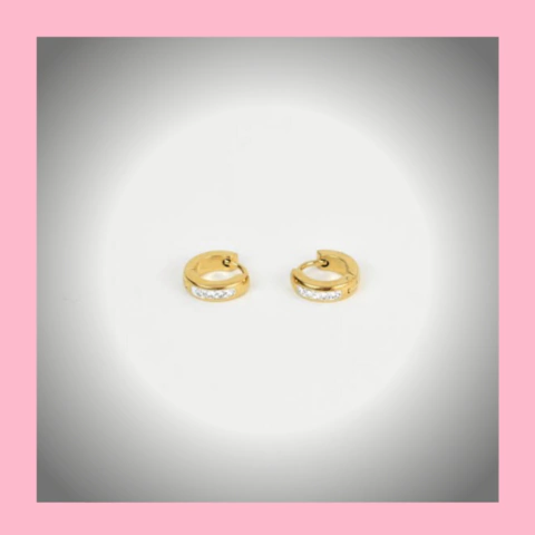 Argollas Cubanas con Brillo