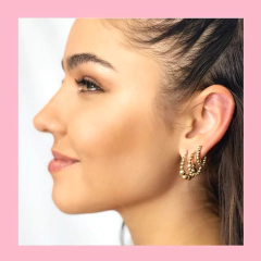 Argollas con Detalles en Dorado - comprar online