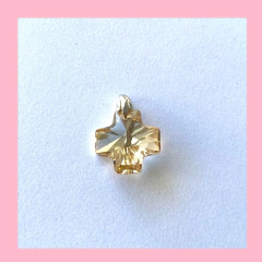 Cruz de Cristal de 20 mm con Plata