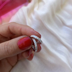 Aros de Argolla de Plata con Cubic - comprar online