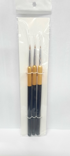 Set de pinceles Nail Art madera - comprar online