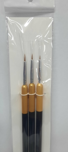 Set de pinceles Nail Art madera