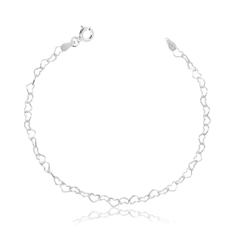 Pulseira elos de coração