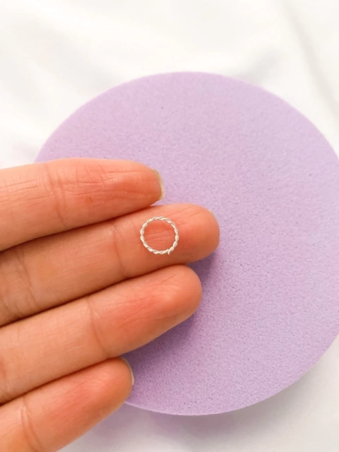 Piercing Argola Trançada em Prata