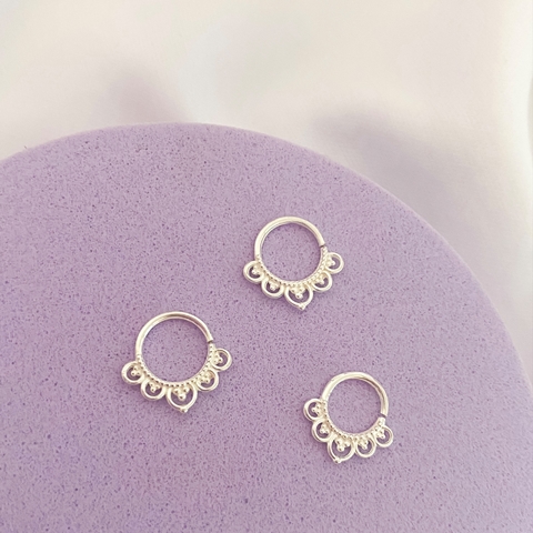 Piercing argola com bolinha