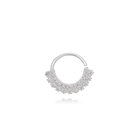 Piercing Argola Dupla Zircônia Frontal